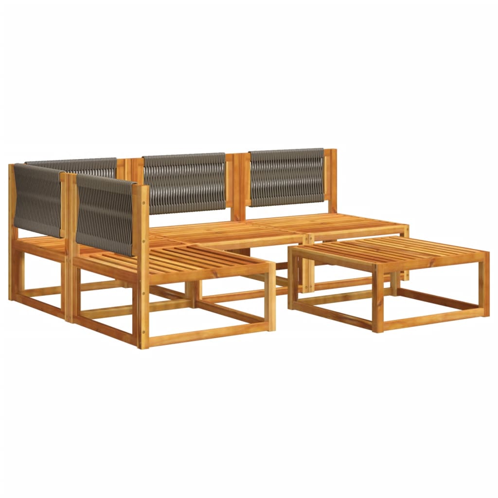 Set de canapele de grădină cu perne, 5 buc., lemn masiv acacia GartenMobel Dekor