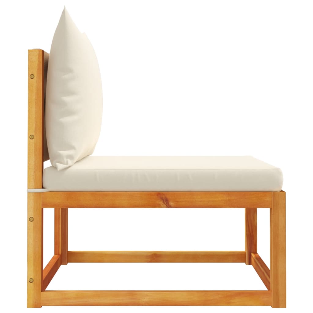 Canapea de grădină fără cotiere, cu perne, lemn masiv acacia GartenMobel Dekor