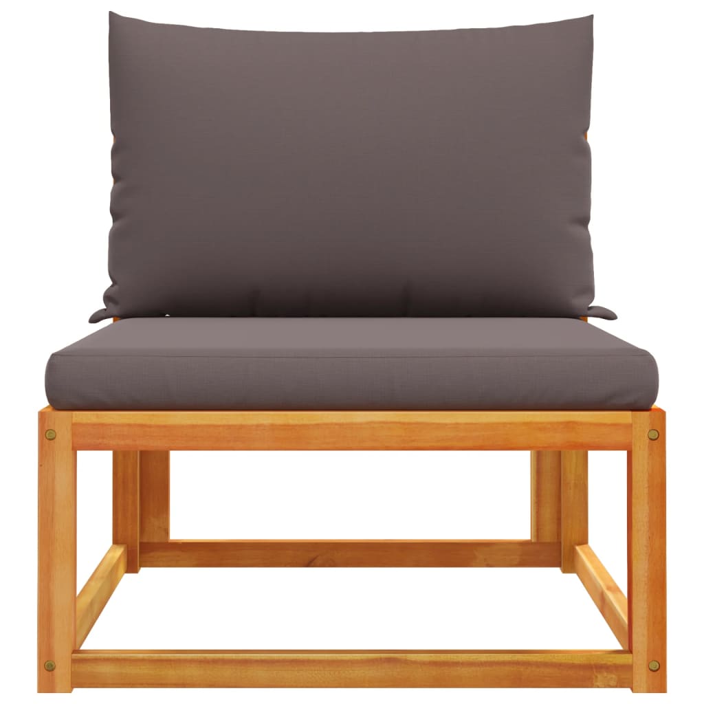Canapea de grădină fără cotiere, cu perne, lemn masiv acacia GartenMobel Dekor