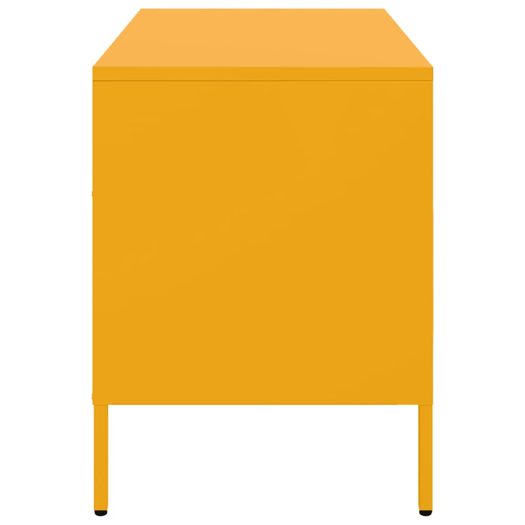 Dulap TV, 2 buc., galben muștar 68x39x50,5 cm oțel laminat rece GartenMobel Dekor