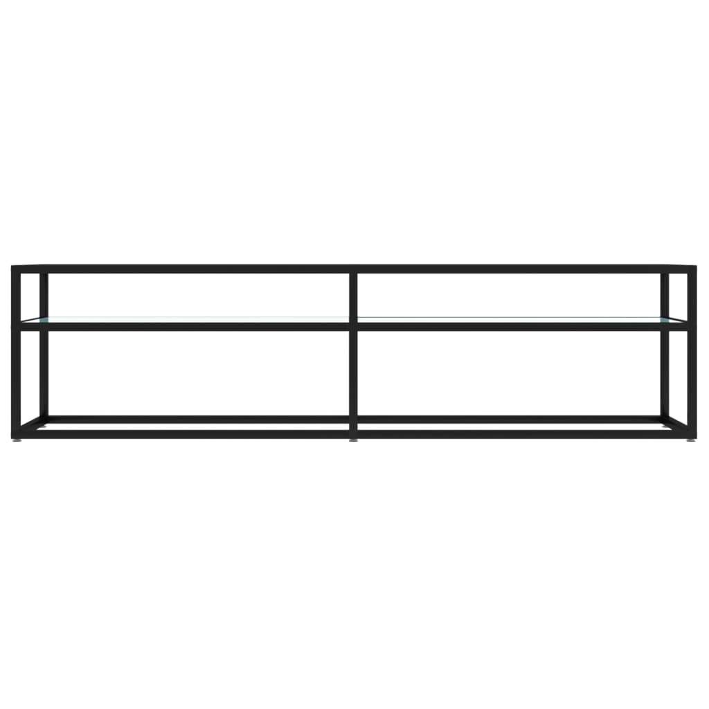 Comodă TV, marmură albă, 160x40x40,5 cm, sticlă securizată GartenMobel Dekor