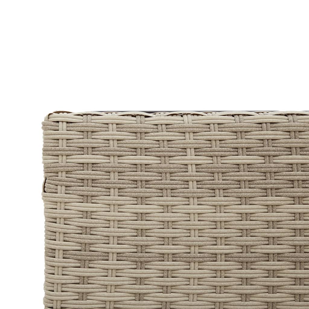 Canapea grădină cu masă/perne, formă de L poliratan gri deschis GartenMobel Dekor