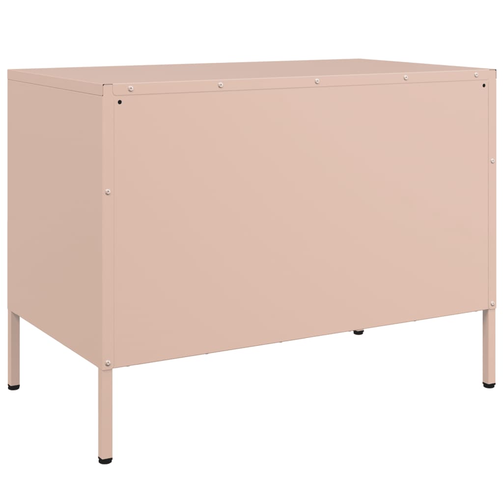Dulapuri TV, 2 buc., roz, 68x39x50,5 cm, oțel GartenMobel Dekor