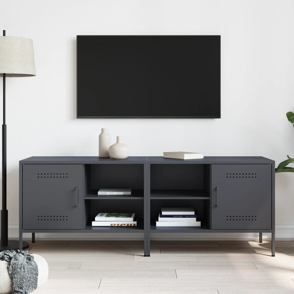 Dulapuri TV, 2 buc., antracit, 68x39x50,5 cm, oțel GartenMobel Dekor
