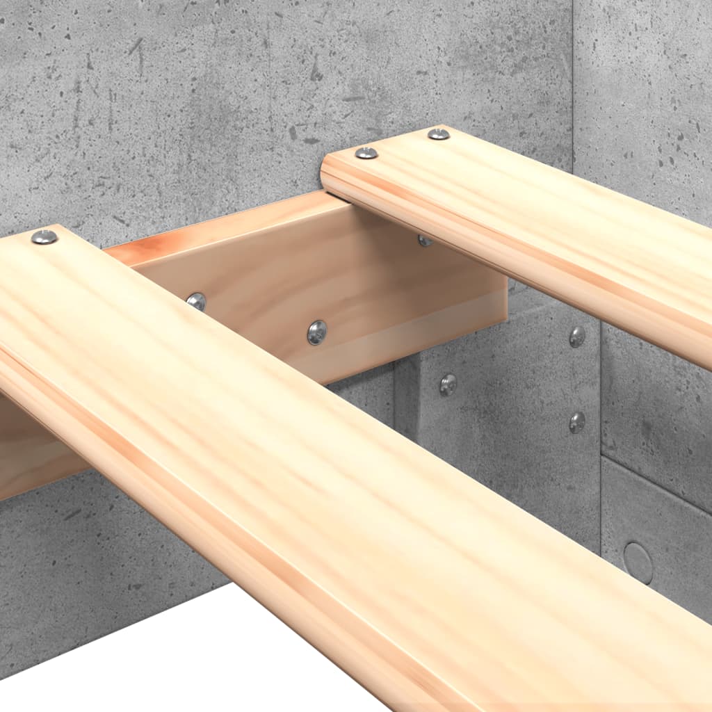 Cadru de pat, gri beton, 90x190 cm, lemn prelucrat GartenMobel Dekor