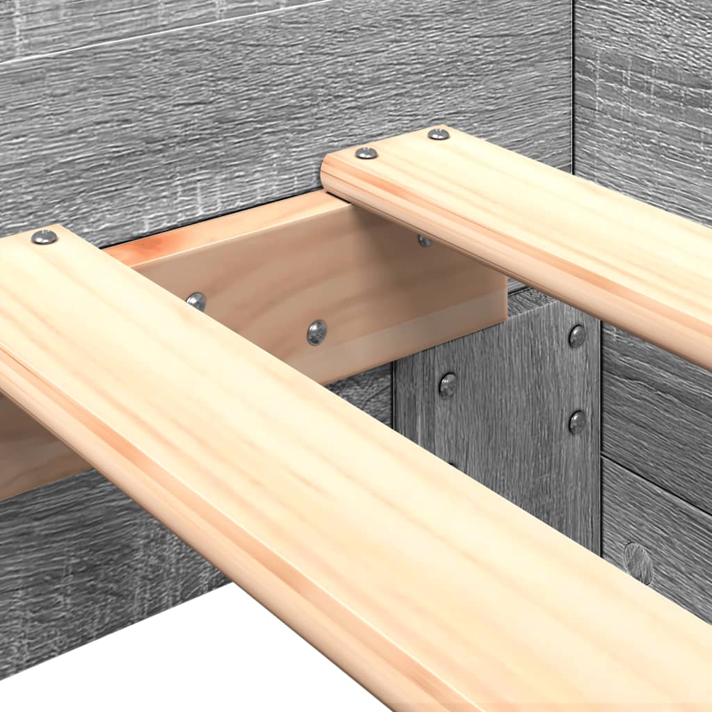 Cadru de pat, gri sonoma, 90x190 cm, lemn prelucrat GartenMobel Dekor