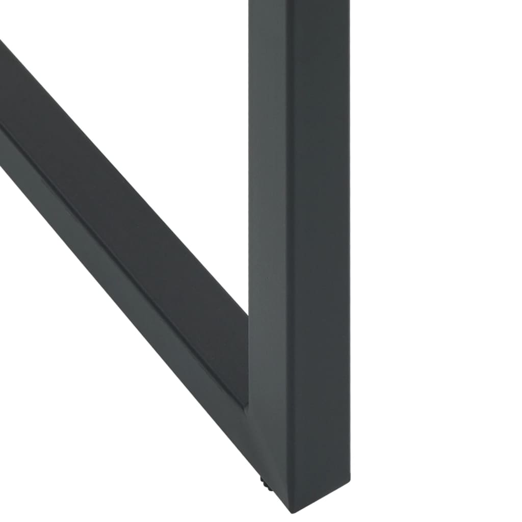 Set bar de grădină 9 piese, negru, oțel vopsit electrostatic GartenMobel Dekor