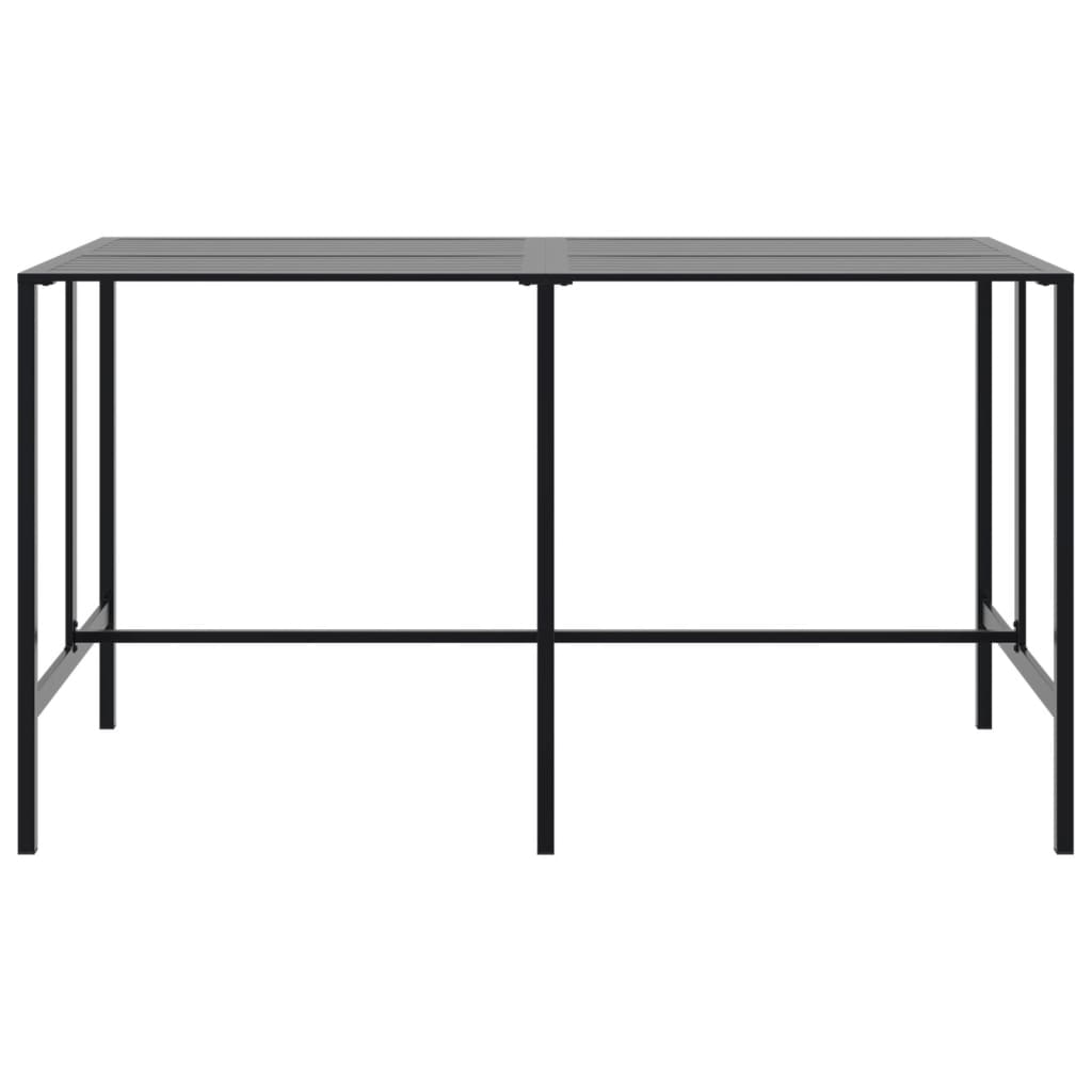 Set bar de grădină 9 piese, negru, oțel vopsit electrostatic GartenMobel Dekor