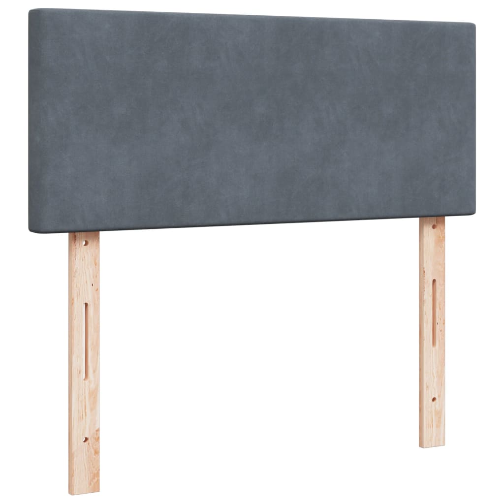 Pat box spring cu saltea, gri închis, 120x190 cm, catifea GartenMobel Dekor