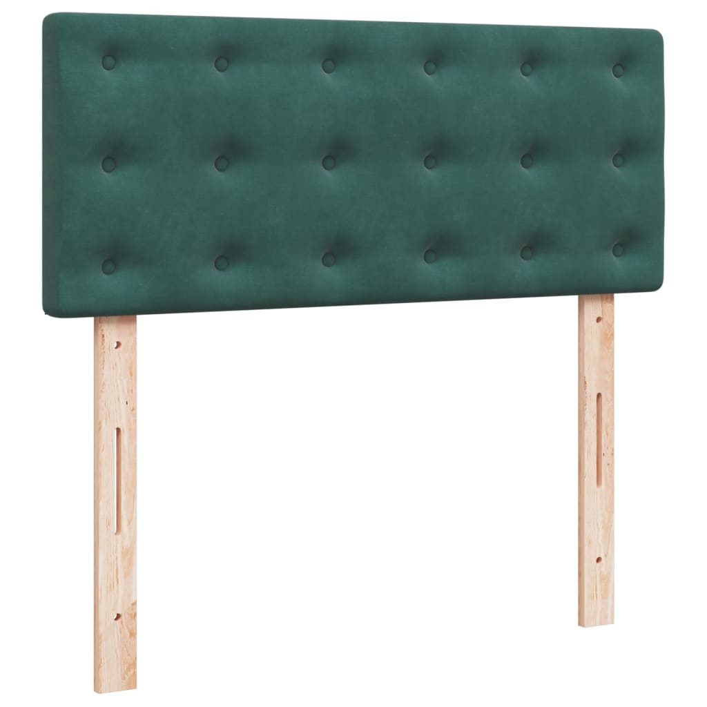 Pat box spring cu saltea, verde închis, 120x190 cm, catifea GartenMobel Dekor
