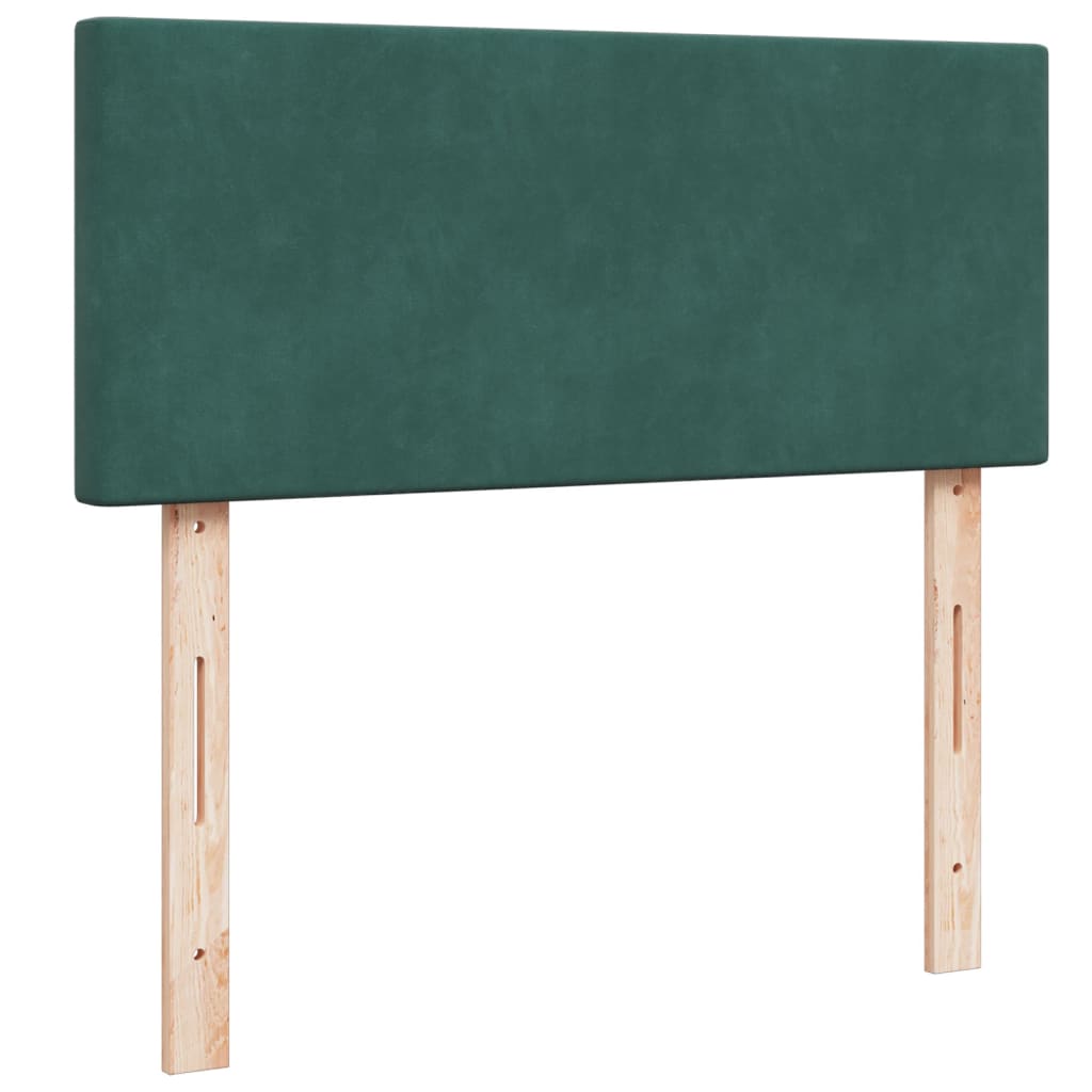 Pat box spring cu saltea, verde închis, 120x200 cm, catifea GartenMobel Dekor
