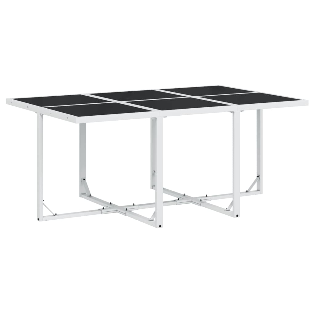 Set mobilier de grădină, 11 piese, cu perne, alb, textilenă GartenMobel Dekor