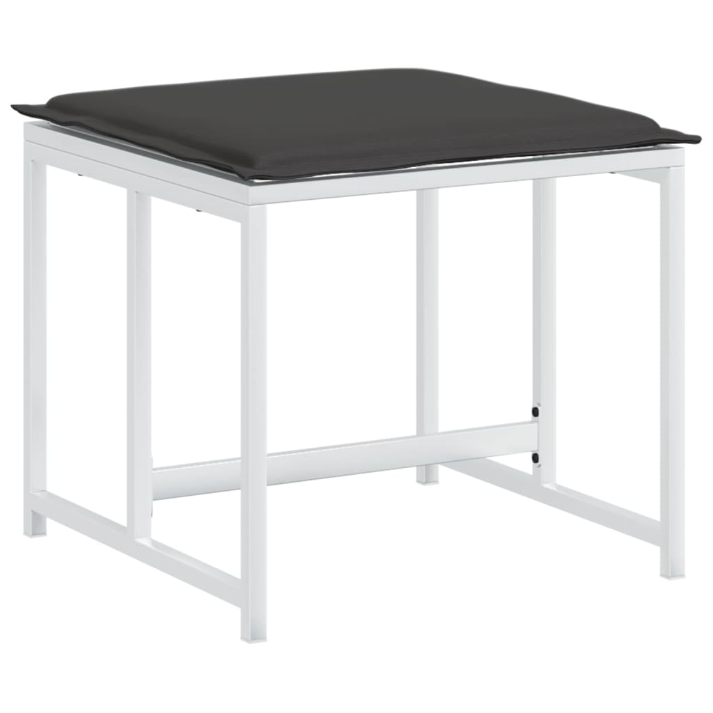 Set mobilier de grădină, 11 piese, cu perne, alb, textilenă GartenMobel Dekor