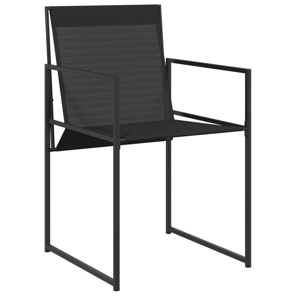 Set mobilier de grădină, 11 piese, negru, textilenă GartenMobel Dekor