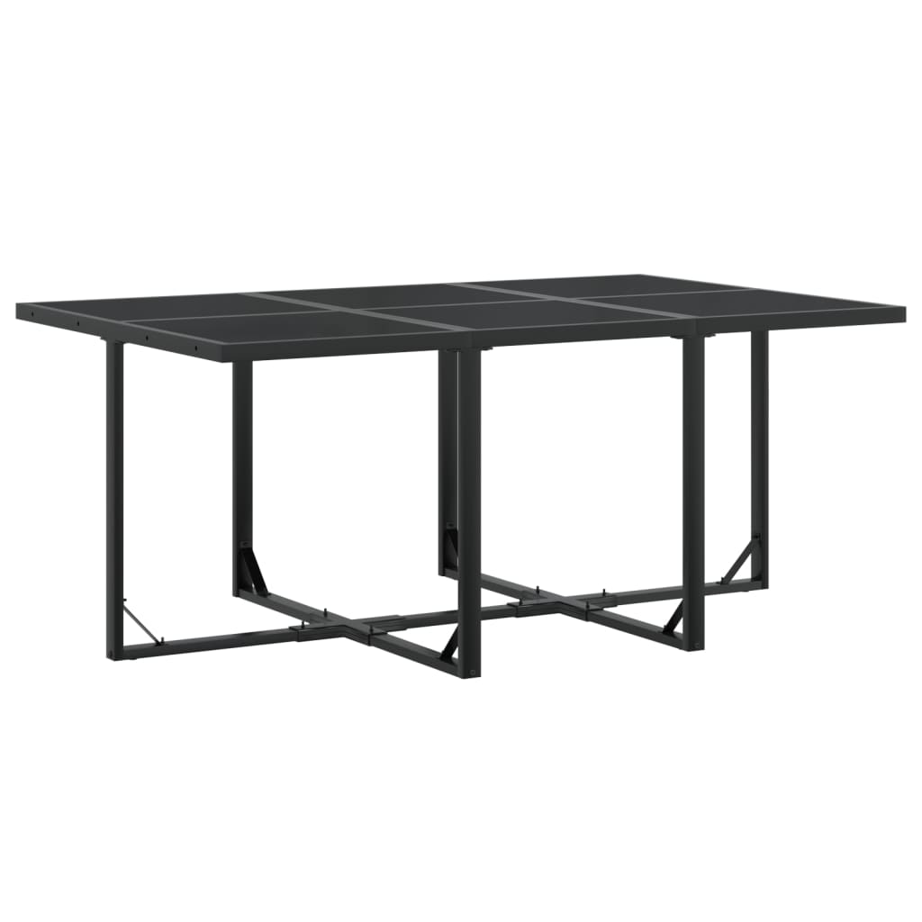 Set mobilier de grădină, 11 piese, negru, textilenă GartenMobel Dekor