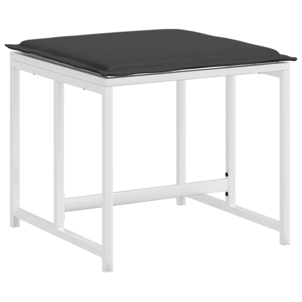 Set mobilier de grădină, 13 piese, cu perne, alb, textilenă GartenMobel Dekor