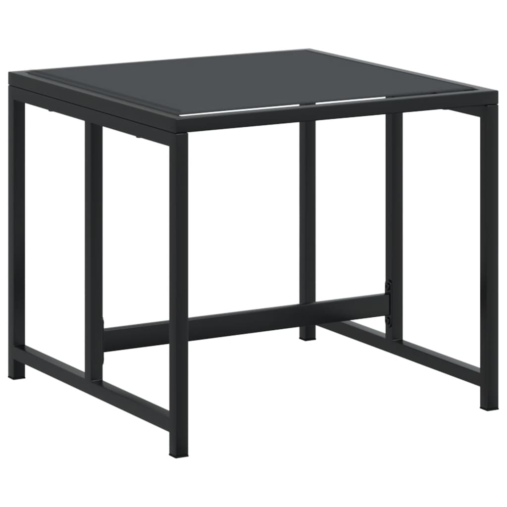 Set mobilier de grădină, 13 piese, negru, textilenă GartenMobel Dekor
