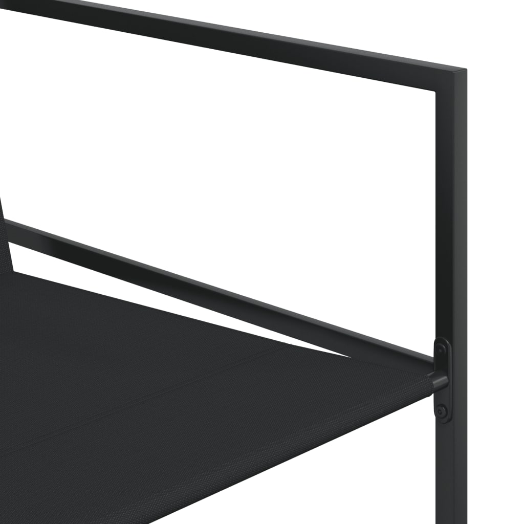 Set mobilier de grădină, 13 piese, negru, textilenă GartenMobel Dekor