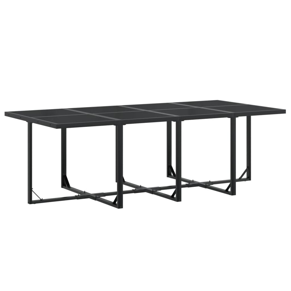 Set mobilier de grădină, 13 piese, negru, textilenă GartenMobel Dekor