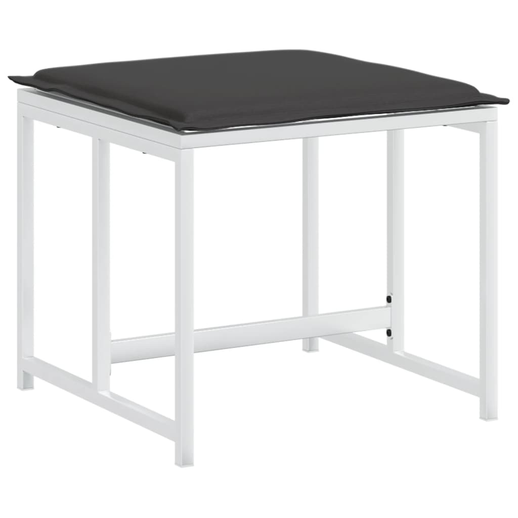 Set mobilier de grădină, 15 piese, cu perne, alb, textilenă GartenMobel Dekor