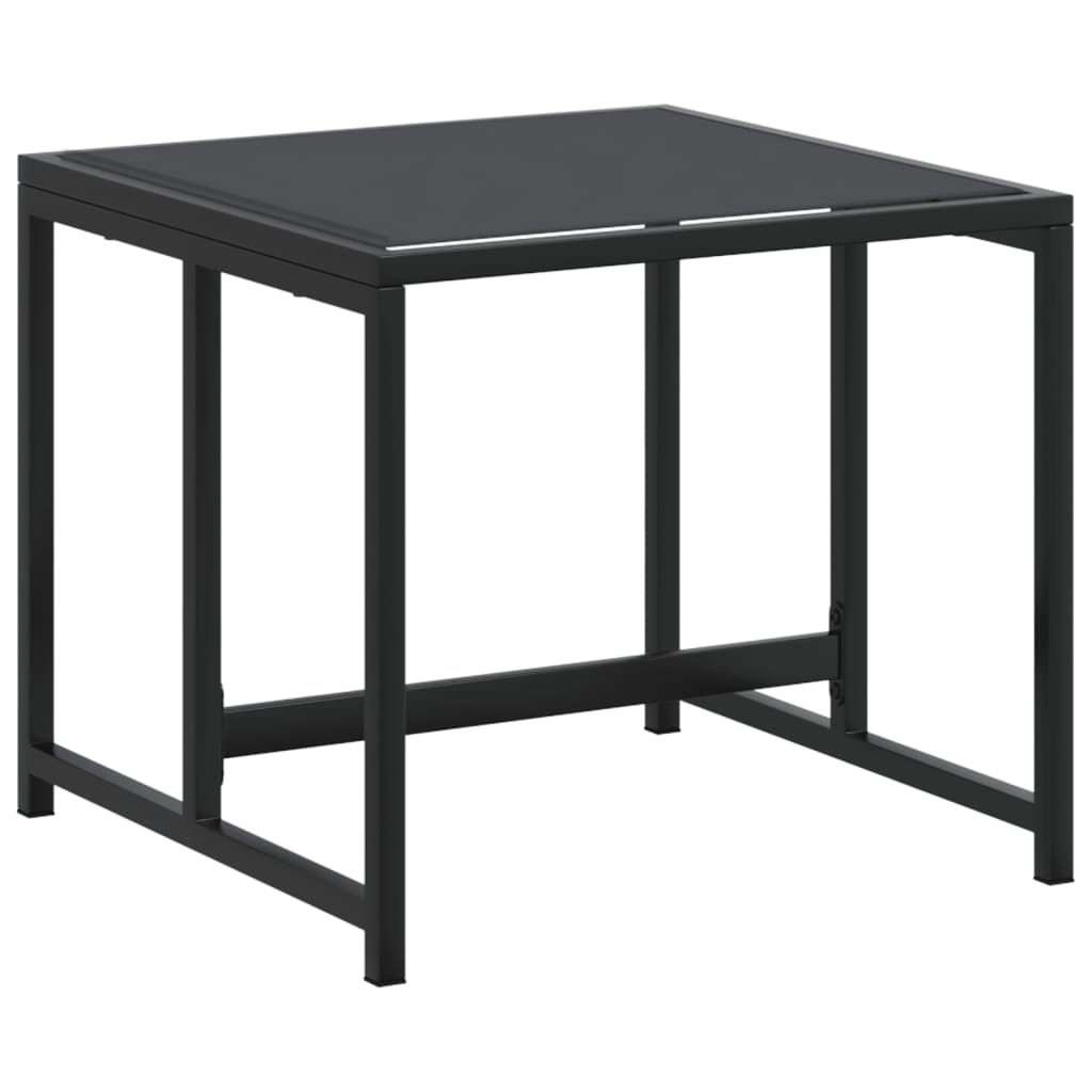 Set mobilier de grădină, 17 piese, negru, textilenă GartenMobel Dekor