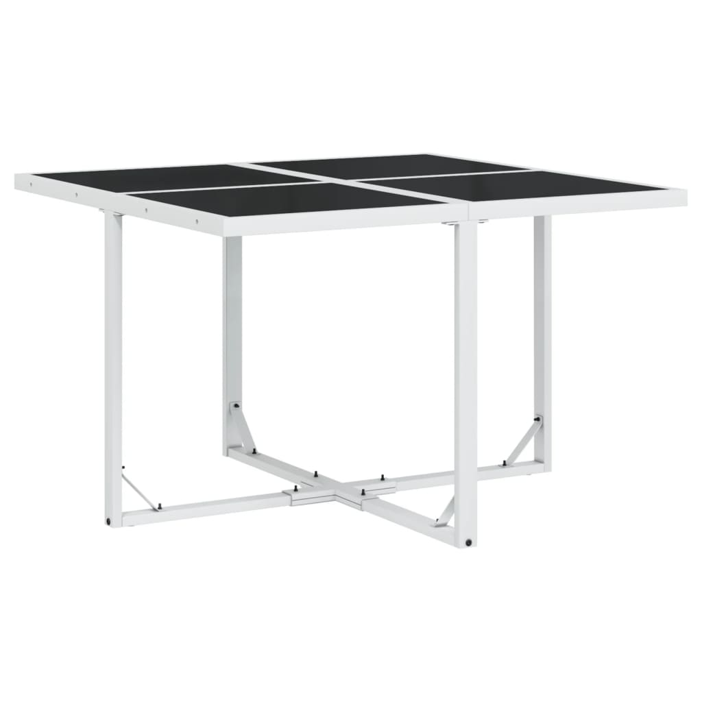 Set mobilier de grădină, 9 piese, cu perne, alb, textilenă GartenMobel Dekor