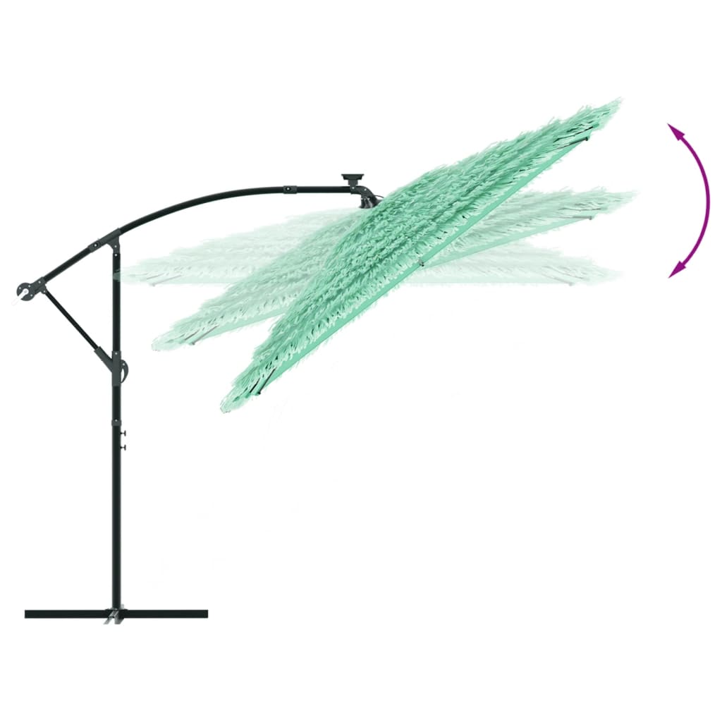 Umbrelă soare de grădină cu stâlp din oțel verde 246x246x230 cm GartenMobel Dekor
