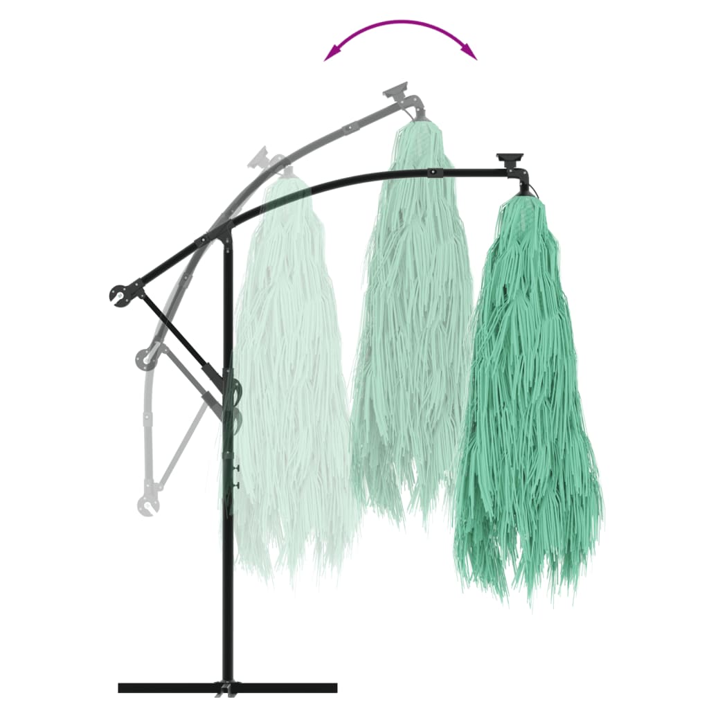 Umbrelă soare de grădină cu stâlp din oțel verde 246x246x230 cm GartenMobel Dekor