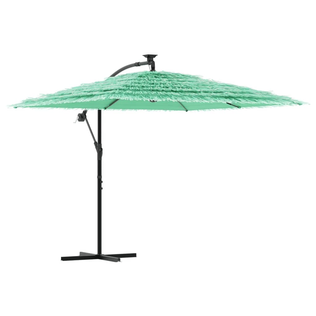 Umbrelă soare de grădină cu stâlp din oțel verde 246x246x230 cm GartenMobel Dekor
