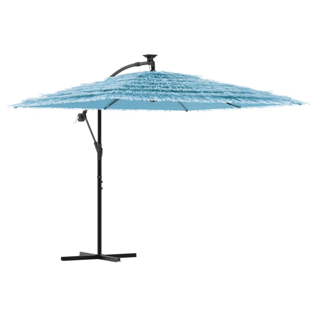 Umbrelă soare de grădină stâlp din oțel, albastru 246x246x230cm GartenMobel Dekor