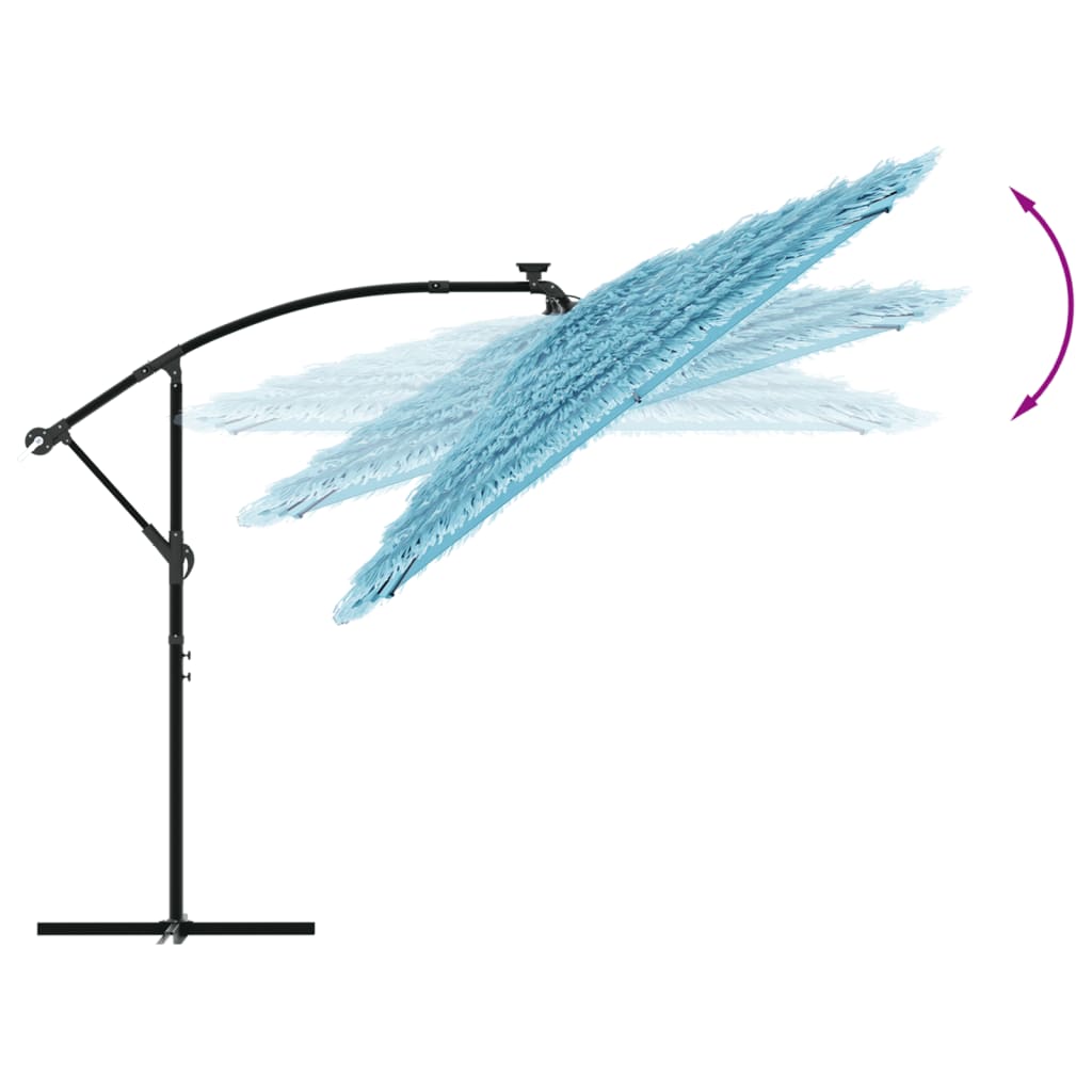 Umbrelă soare de grădină stâlp din oțel, albastru 269x269x235cm GartenMobel Dekor