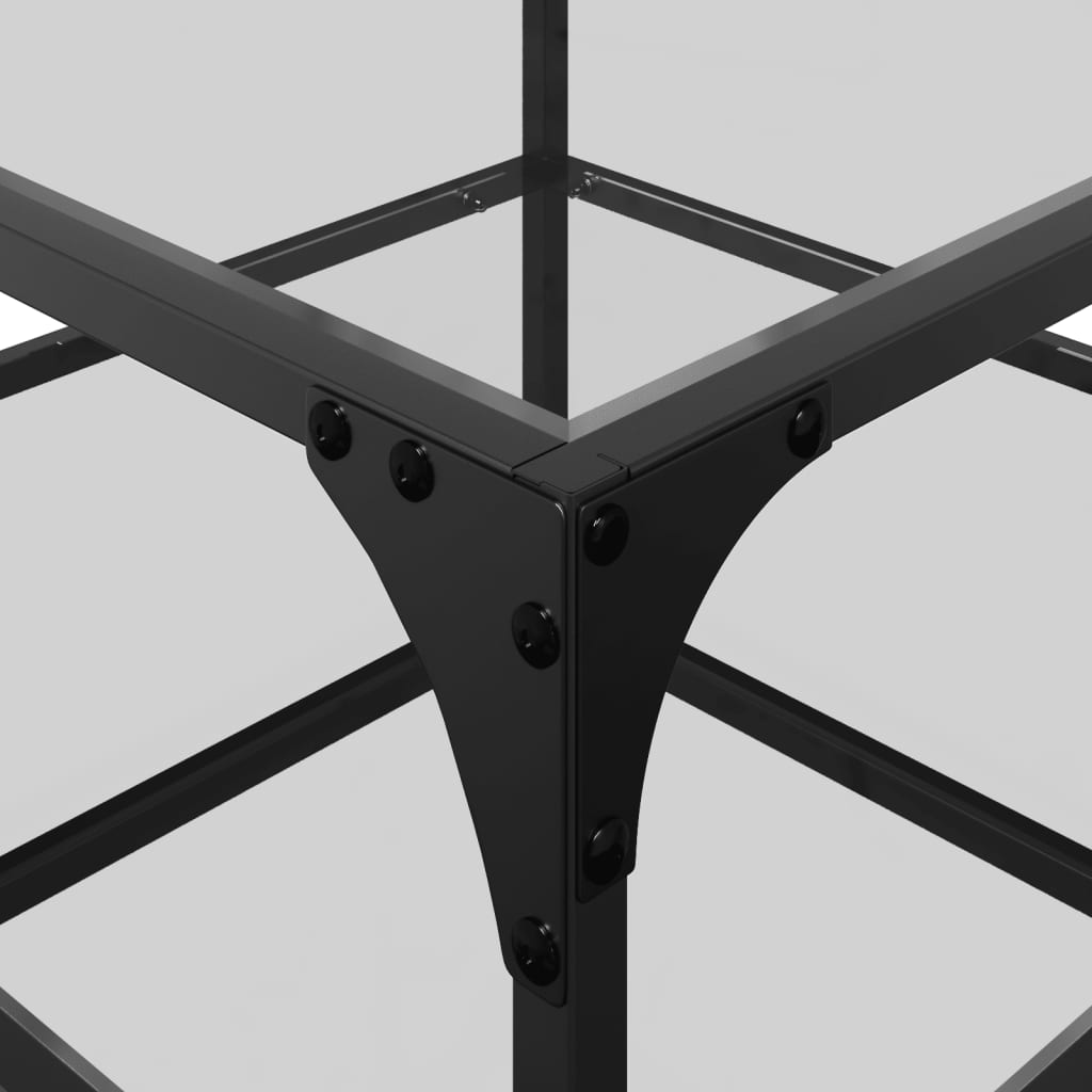 Măsuță de cafea, blat din sticlă transparentă, 50x50x45 cm oțel GartenMobel Dekor