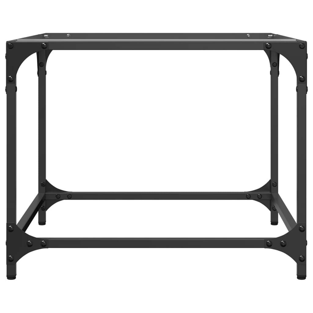 Mese cafea blat din sticlă transparentă 2 buc. 50x50x40 cm oțel GartenMobel Dekor