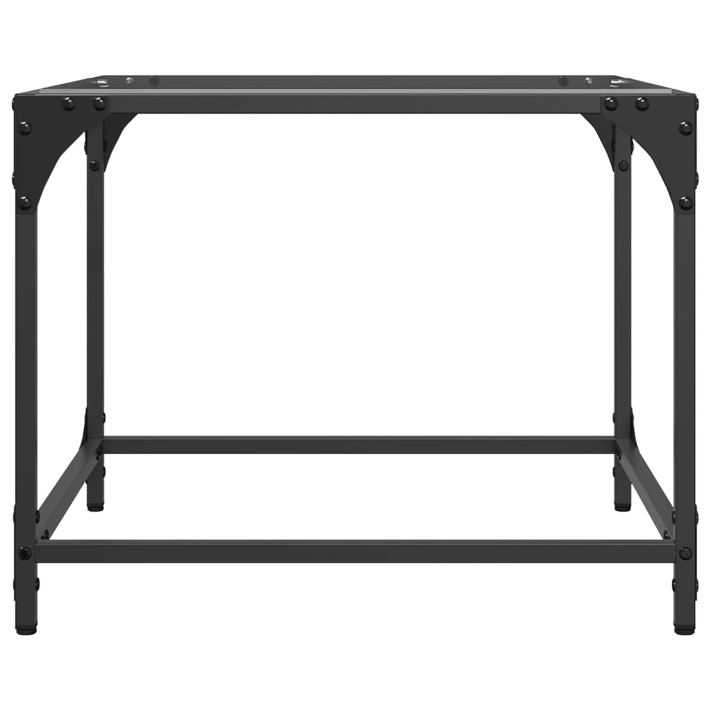 Mese cafea blat din sticlă transparentă 2 buc. 50x50x40 cm oțel GartenMobel Dekor