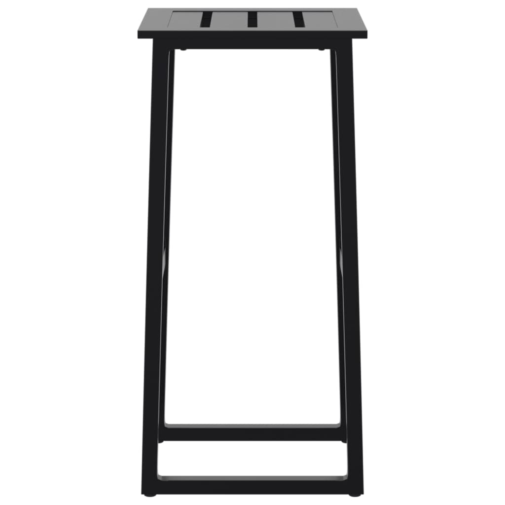 Scaune bar, 2 buc. negru 38x38x80 cm oțel vopsit electrostatic GartenMobel Dekor