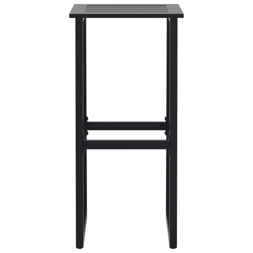 Scaune bar, 2 buc. negru 38x38x80 cm oțel vopsit electrostatic GartenMobel Dekor