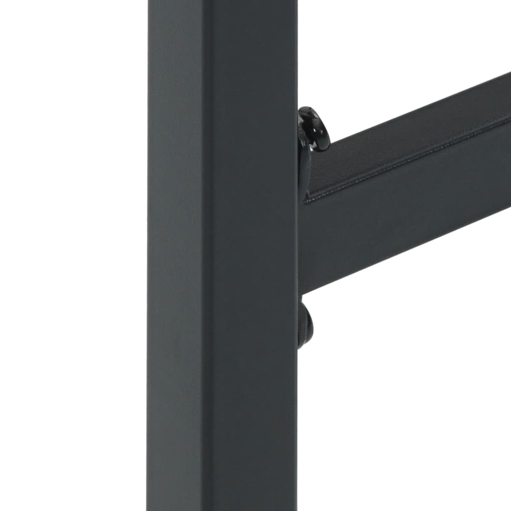 Scaune bar, 2 buc. negru 38x38x80 cm oțel vopsit electrostatic GartenMobel Dekor