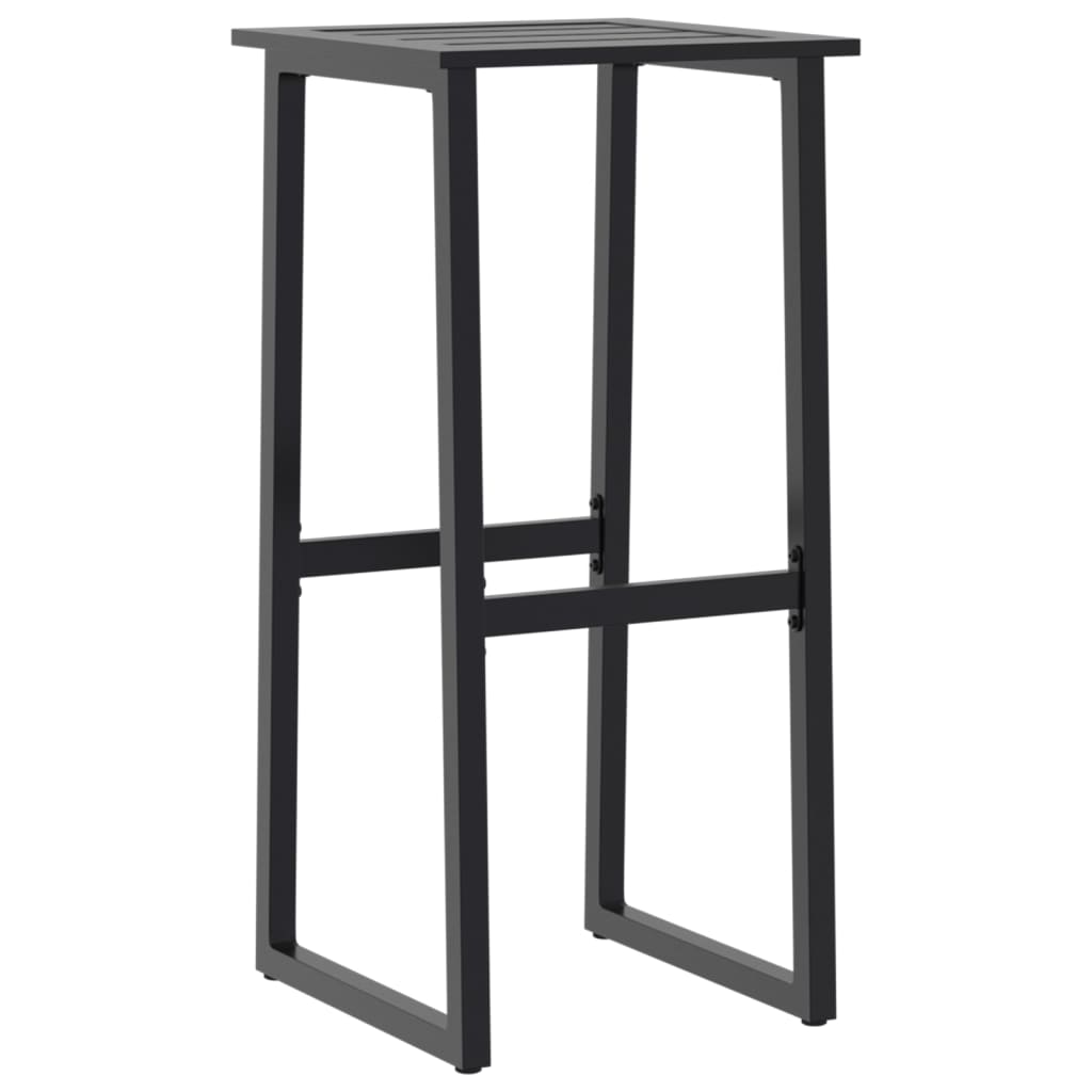 Scaune bar, 2 buc. negru 38x38x80 cm oțel vopsit electrostatic GartenMobel Dekor