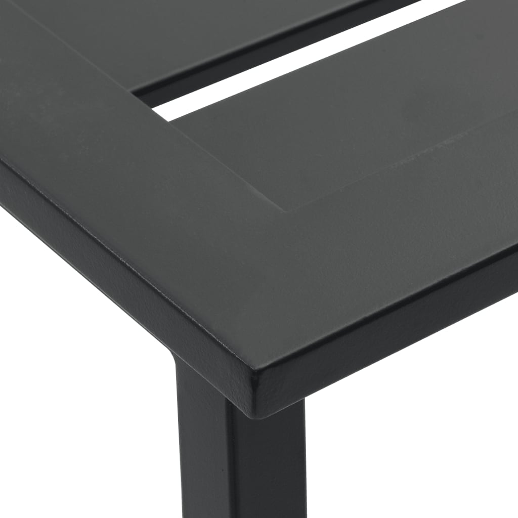 Scaune bar, 2 buc. negru 38x38x80 cm oțel vopsit electrostatic GartenMobel Dekor