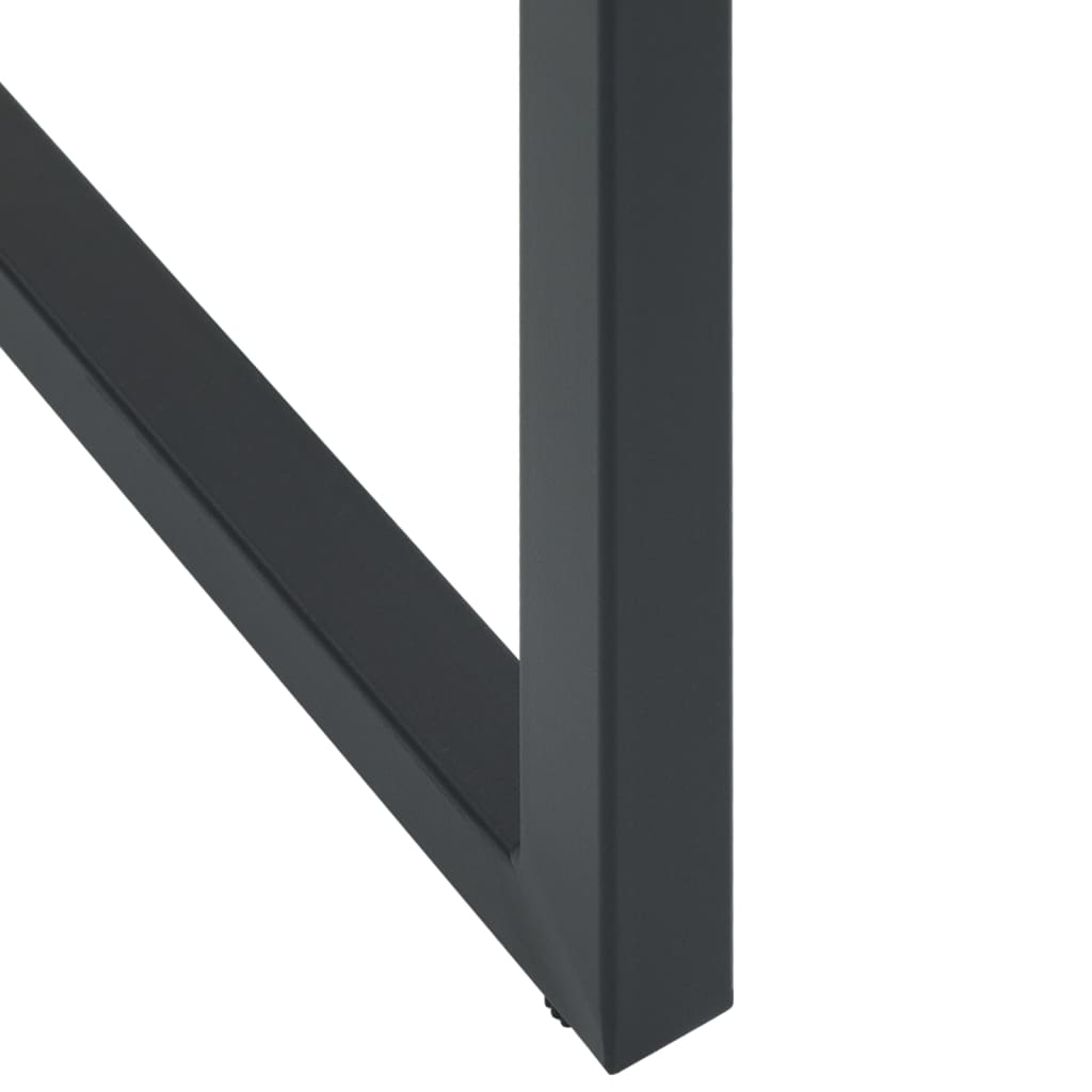 Scaune bar, 2 buc. negru 38x38x80 cm oțel vopsit electrostatic GartenMobel Dekor