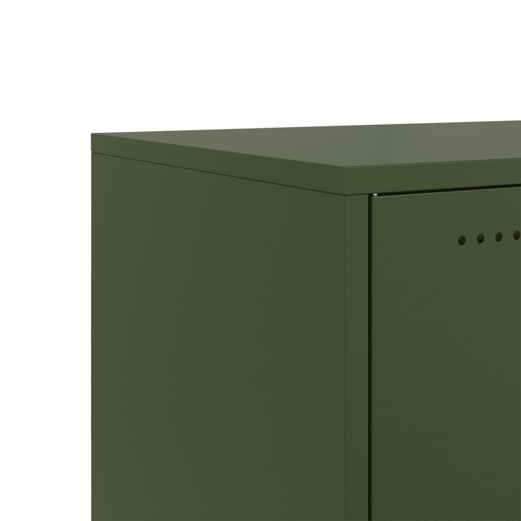Dulap TV, verde măsliniu, 100,5x39x43,5cm, oțel laminat la rece GartenMobel Dekor