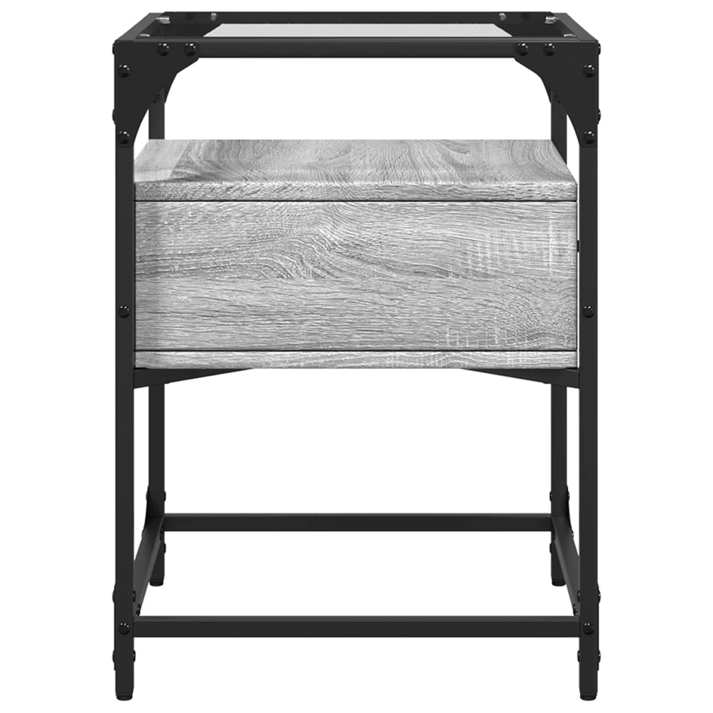 Noptiere, 2 buc., gri sonoma, 40x40x55 cm, lemn prelucrat GartenMobel Dekor