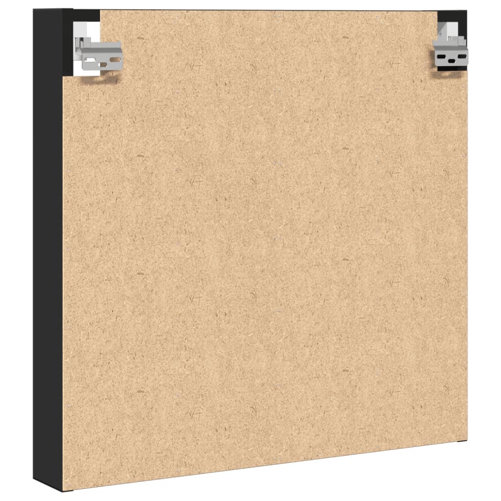 Dulap cu vitrină, negru, 60x8,5x58 cm, lemn prelucrat GartenMobel Dekor