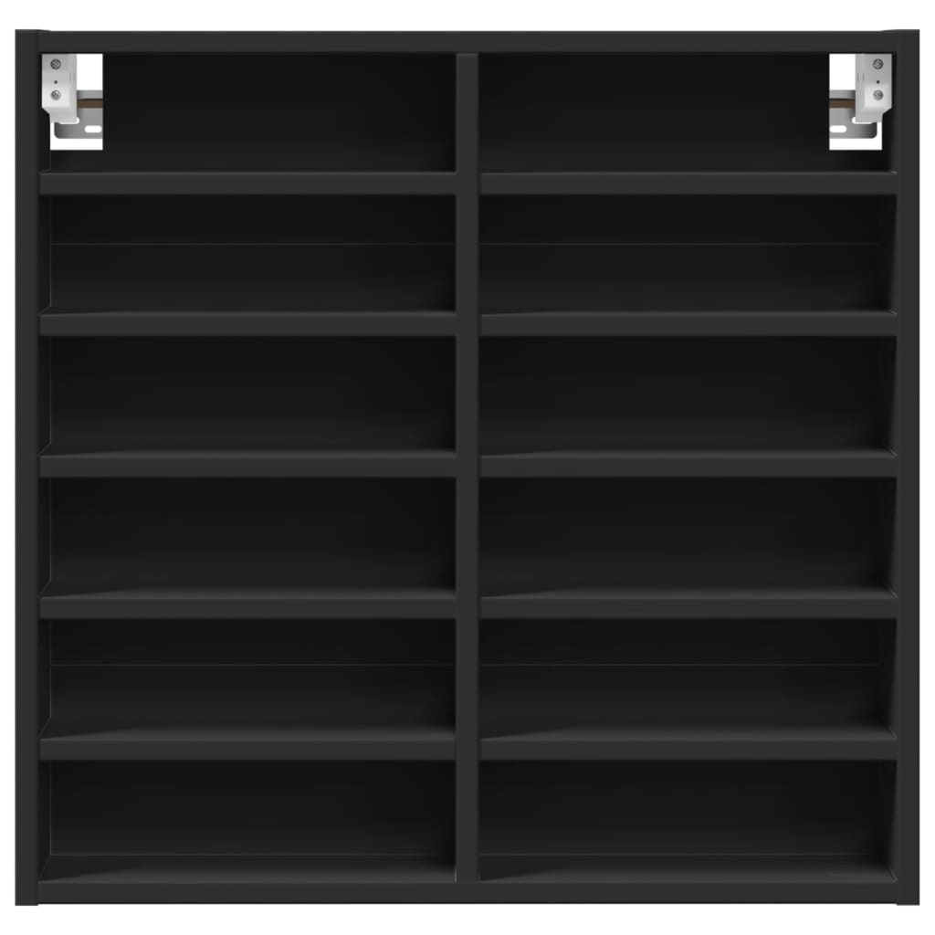Dulap cu vitrină, negru, 60x8,5x58 cm, lemn prelucrat GartenMobel Dekor