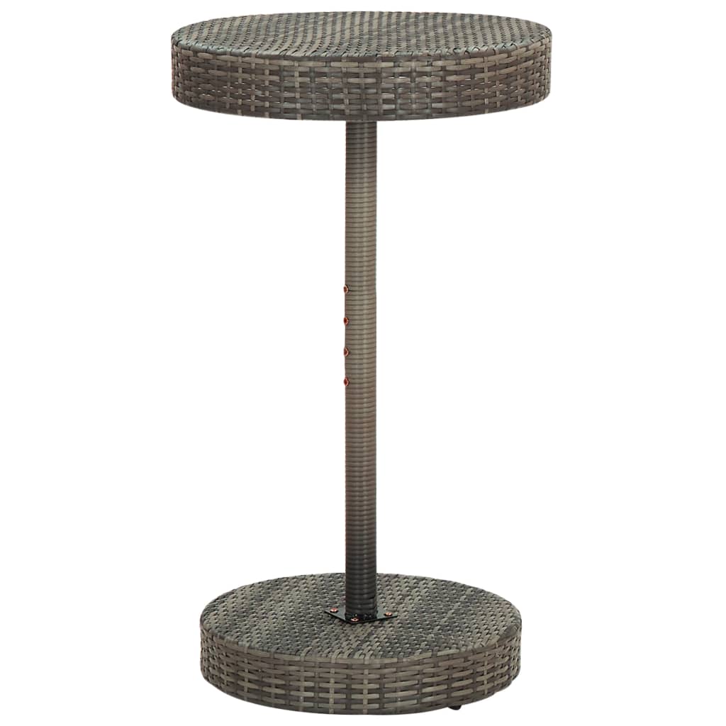 Set mobilier bar de grădină, cu perne, 3 piese, gri, poliratan GartenMobel Dekor