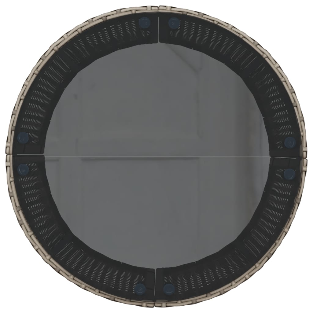 Canapea de grădină cu perne, semi-rotundă, gri, poliratan GartenMobel Dekor