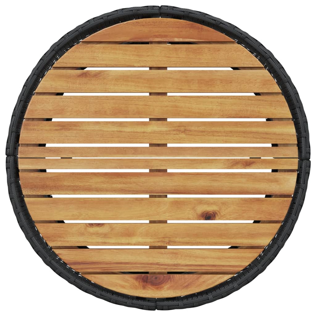 Canapea de grădină cu perne, semi-rotundă, negru, poliratan GartenMobel Dekor