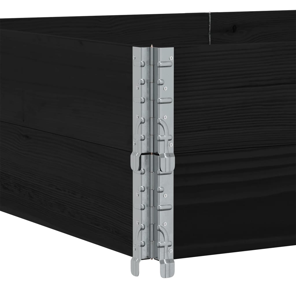 Rame pentru paleți, 2 buc., negru, 150x100 cm, lemn masiv pin GartenMobel Dekor