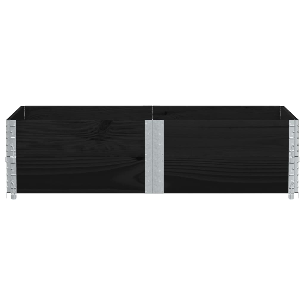 Rame pentru paleți, 2 buc., negru, 150x100 cm, lemn masiv pin GartenMobel Dekor