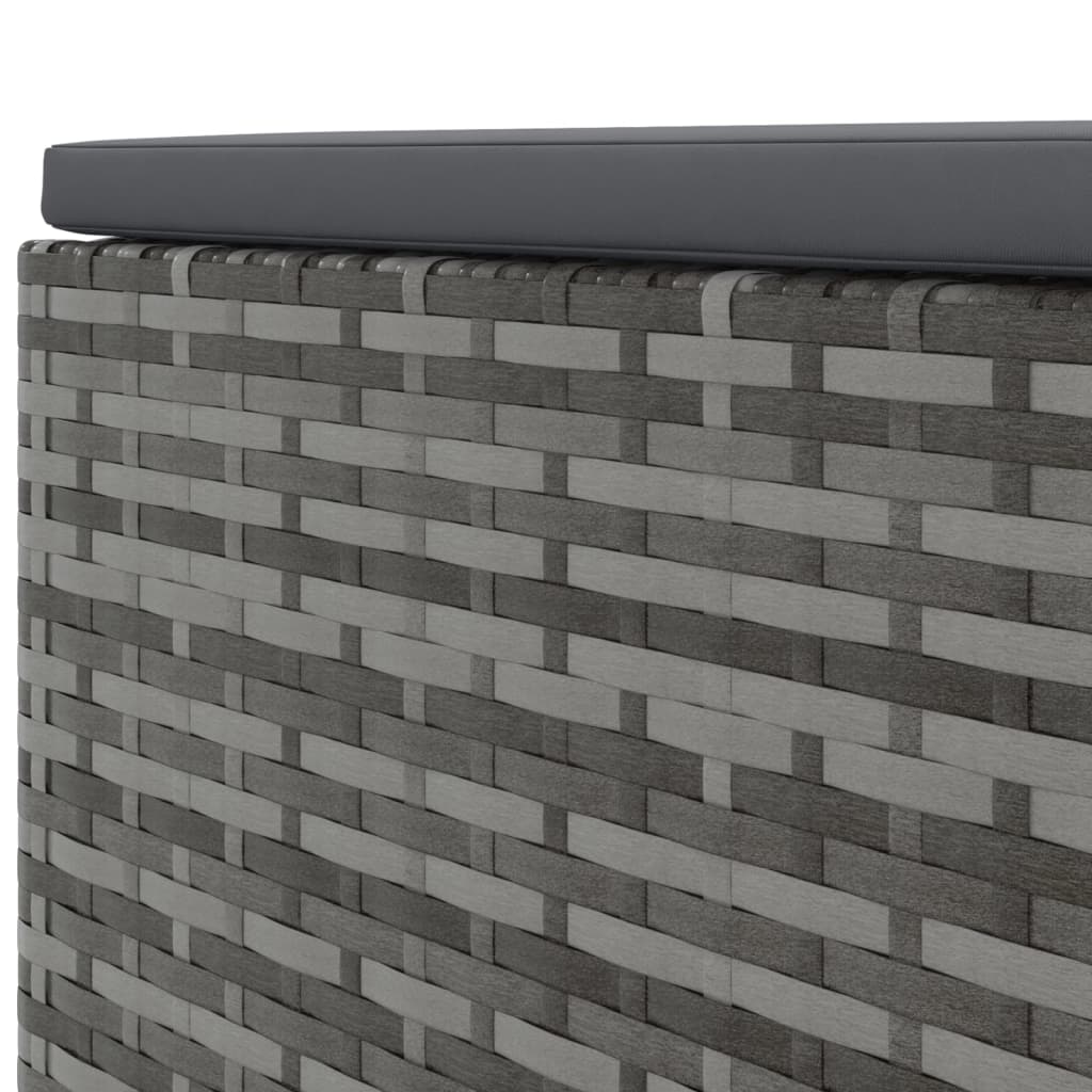 Set mobilier de grădină cu perne, 4 piese, gri, poliratan GartenMobel Dekor